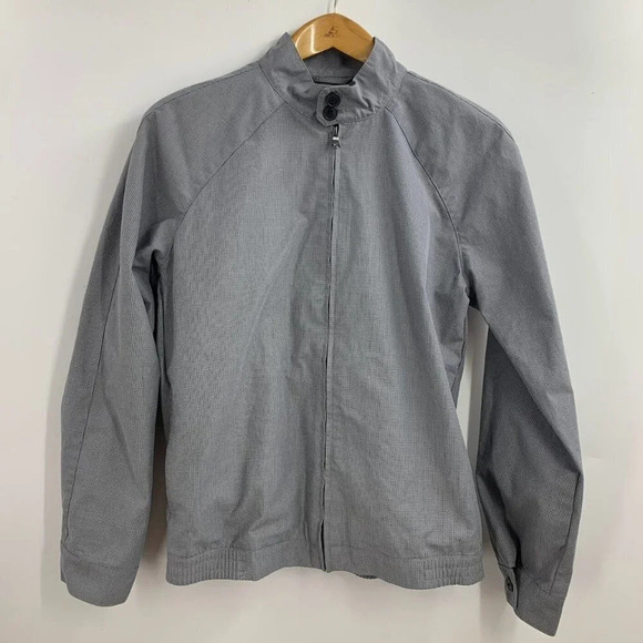 Banana Republic Men's Grey Micro Houndstooth Lightweight‎ Club Jacket Size S - Picture 1 of 11